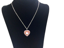 Collana Hello Kitty Sanrio in cristallo rosa a forma di cuore