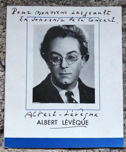 Autographe albert leveque - albert,