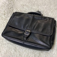 COACH 70100 Valigetta vintage borsa business turnlock pelle nera dal Giappone