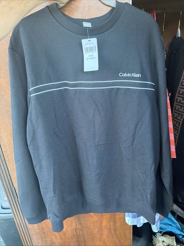 Felpa girocollo uomo calvin - girocollo,