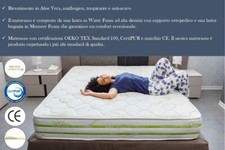MATERASSO IN MEMORY FOAM ALTO 20 CM RIVESTIMENTO ALOE 80 120 140 160 180 200