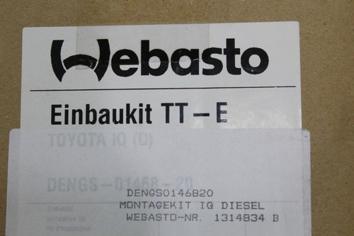 Toyota diesel webasto kit - webasto,