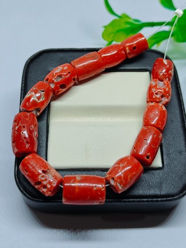 Perline tamburo corallo rosso
