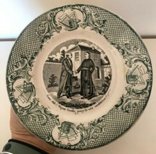 Antico piatto Società ceramica italiana Laveno - Giro elettorale - elezioni