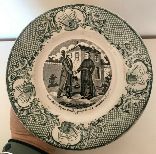 Antico piatto società - antico,