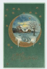 Cartolina d'epoca Ephemera oro