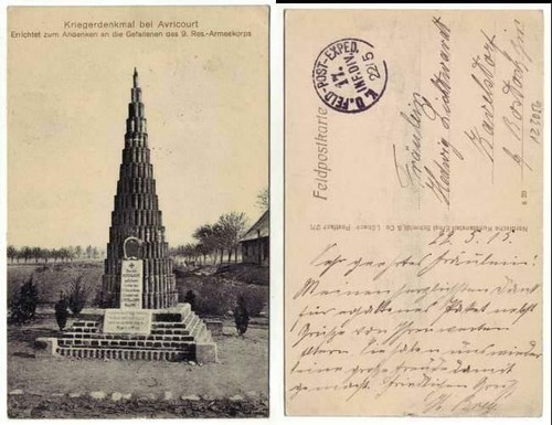 Cartolina monumento ai - monumento,