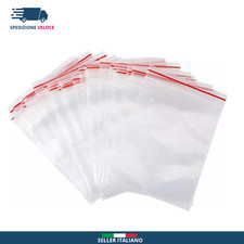 100 Sacchetti Con Zip, Sacchetto Con Zip Richiudibili, Trasparente Con Cerniera,
