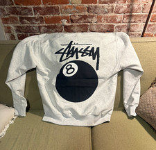 Grey Stussy 8 ball Zip Up