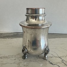 James Dixon Old Sheffield Plate Tea Caddy 5” H Circa 1830 Pre James Dixon & Sons