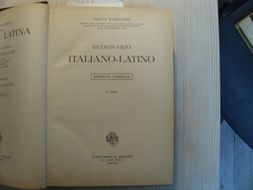 Dizionario italiano latino - italiano, -latino