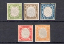 1861 Italia - Regno, province napoletane non emesse 5 valori 