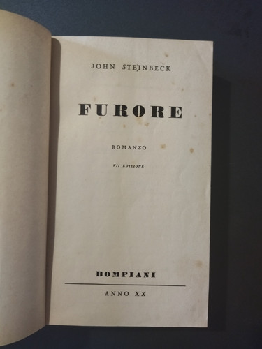 John steinbeck furore bompiani - furore,