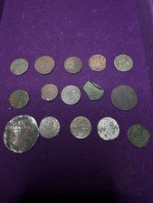 Lotto di 15 monete medievali in argento-bronzo, 1100-1400 d.C.