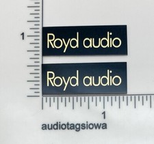 Royd Distintivi Altoparlanti Audio Logo Emblema COPPIA Personalizzati Alluminio