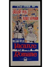locandina VACANZE ROMANE audrey hepburn gregory peck vespa piaggio B299