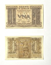 UNA LIRA - REGNO D'ITALIA   "