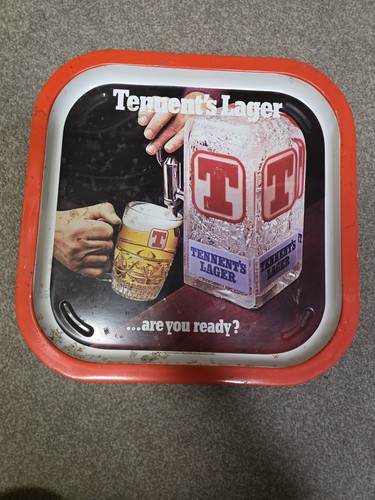 Rare tennent lager tray - tennent's,