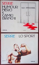 2 albi di Claude Serre  Humour neri & camici bianchi + Lo sport  Bompiani  1980