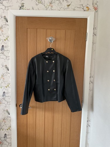 Blazer zara nero - zara, ecopelle
