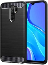 Coque Housse Xiaomi Mi 10T Lite Mi 10 Pro 9SE Redmi Note 9 Fibre de Carbone Noir