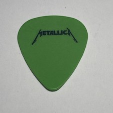 Metallica Tour Guitar Pick Green Slightly Curved