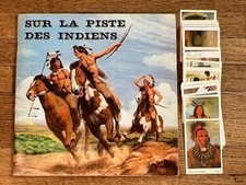 SULLE TRACCE DEGLI INDIANI 1976 Empty Album + Complete Stickers  Piste Indiens
