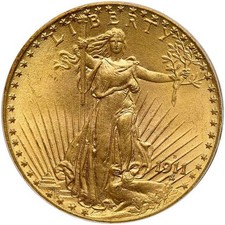 CAC! 1911 D ORO US $20 DOLLARO
