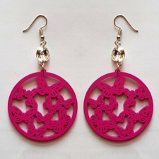 Orecchini earrings in argento 925 con pietra Swarovski e pendente farfalla