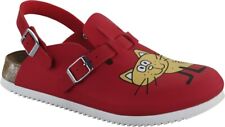 BIRKENSTOCK Ciabatte zoccoli KAY CAT RED birko-flor antiscivolo cinturino GATTO 