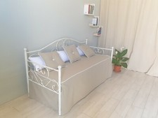 Divano letto  Sogno bianco oro con rete estraibile