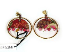  Orecchini Enso Seta Medio Rubino