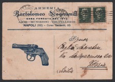 cartolina pubblicitaria ARMERIA B.SCOGNAMILLO NAPOLI armi,munizioni,coltellerie
