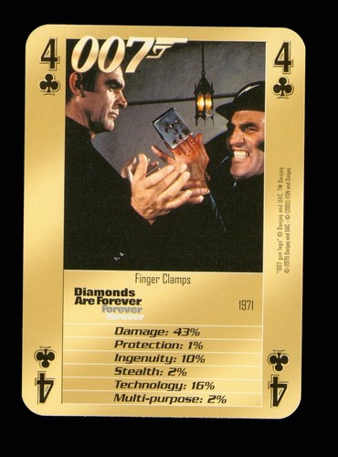 Playing card 007 bonds - playing,