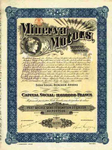 Minerva motors 1920 anvers - 1920,