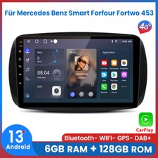Per Smart Forfour Fortwo 453 ﻿Carplay Android Autoradio GPS NAVI BT DAB+ 6+128GB