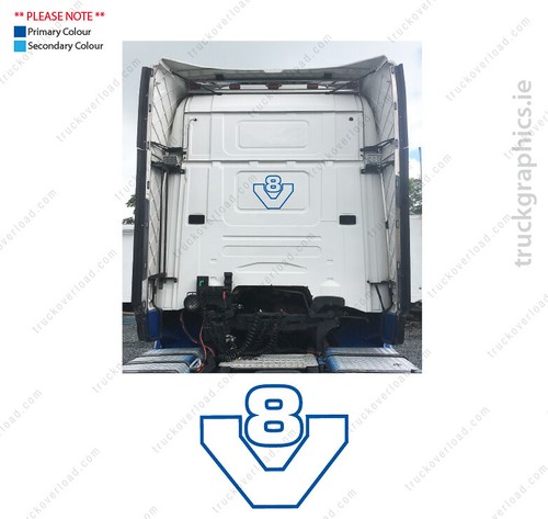 Adesivo contorno scania - scania, v8