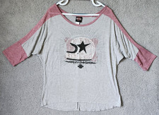 Harley Davidson donna Dolman manica top casco ribelle americano strass taglia XL