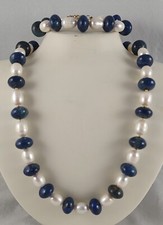 Genuine Baroque Pearls & Lapis