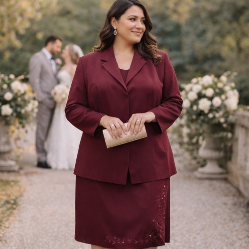 Abito vintage suit - vintage, borgogna