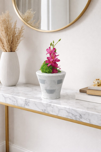 Vaso marmo bianco carrara - vaso, in