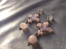 Orecchini Pietre  Quarzo Rosa