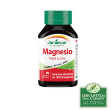 JAMIESON Magnesio Tripla Azione 90 Compresse - Integratore Energia Muscoli Ossa