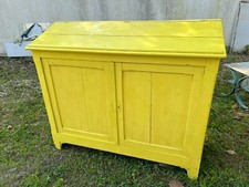 MADIA O CREDENZA CON COPERCHI DEI PRIMI DEL 900 IN LEGNO MASSELLO, DIPINTA