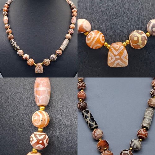 Collana perle corniola - perle, di
