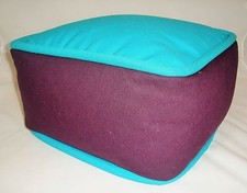 POUF POGGIAPIEDI PUF TURCHESE E VIOLA PUFF SACCO CUSCINO CM 27 X 47 X 47