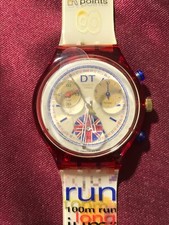 Orologio da polso SWATCH Chrono DALEY THOMPSON (SCZ105)-NUOVO/NOS-Olympic Special UK