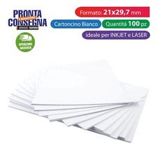 100 fogli di cartoncino bianco