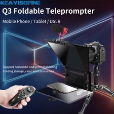 Q3 Teleprompter Portatile Pieghevole per Tablet 12" Smartphone DSLR Registrazione Live