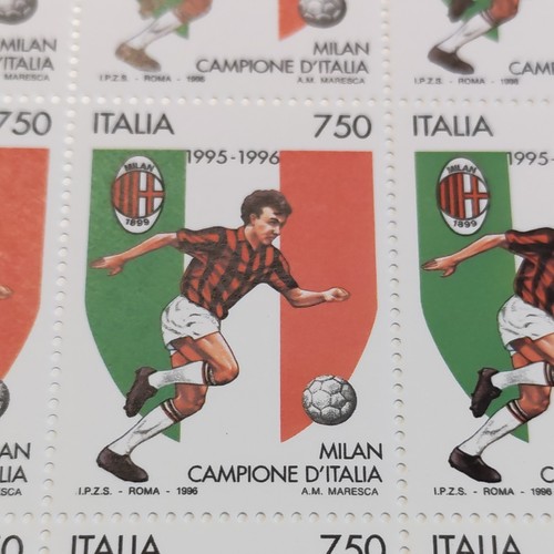 Foglio francobolli milan - 50,